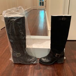 Knee High leather black boots